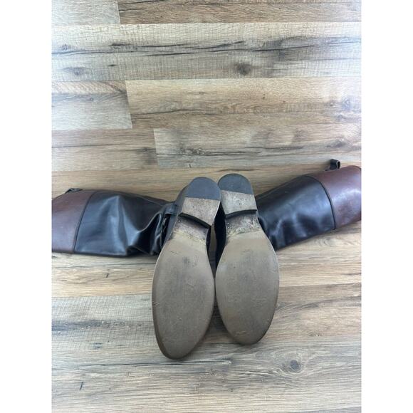 Frye Melissa Harness Black Brown Leather Inside Zip Up Riding Boots Womens 9B - Picture 3 of 8